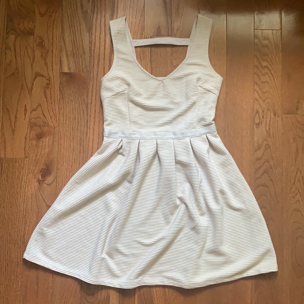 Textured cream dress